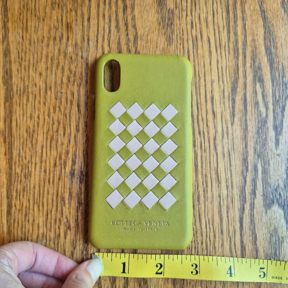 NIB Bottega Veneta Intrecciato Leather iPhone X Case in Chamomile